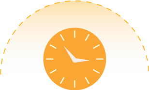 Icon showing a time clock
